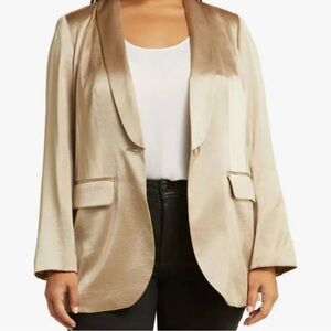 Madewell Metallic Satin Blazer